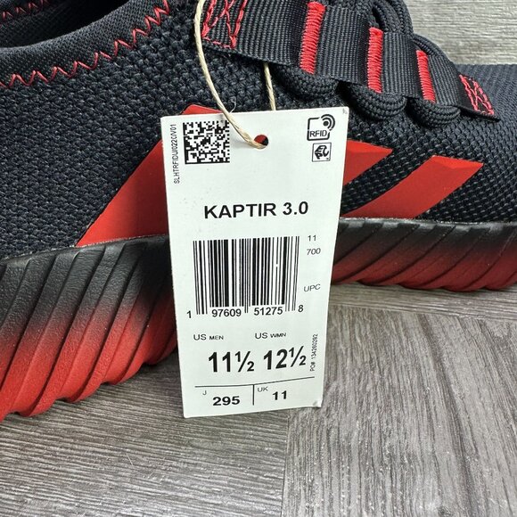 Adidas Kaptir 2.0 Men's size 11.5 Black Red Running Shoes - Picture 8 of 8
